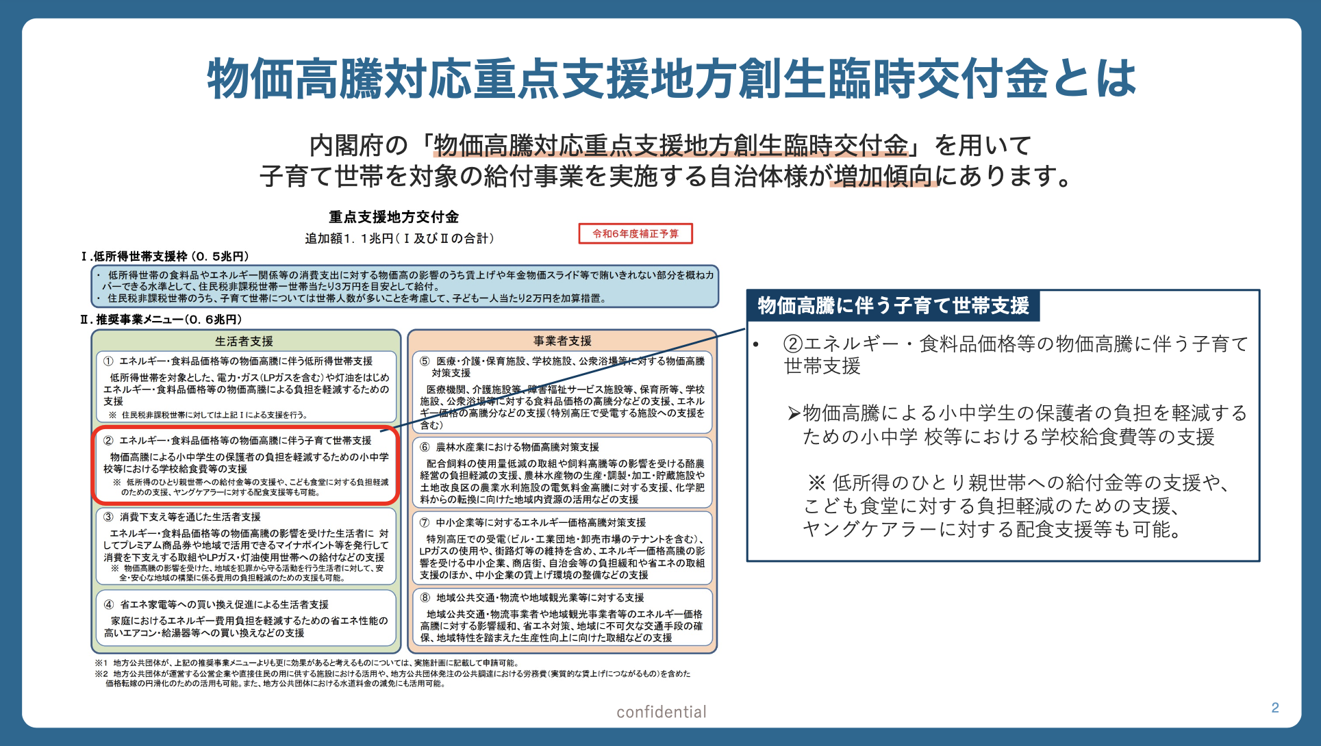 子育て世帯を対象としたギフト・クーポン給付事業のご支援について