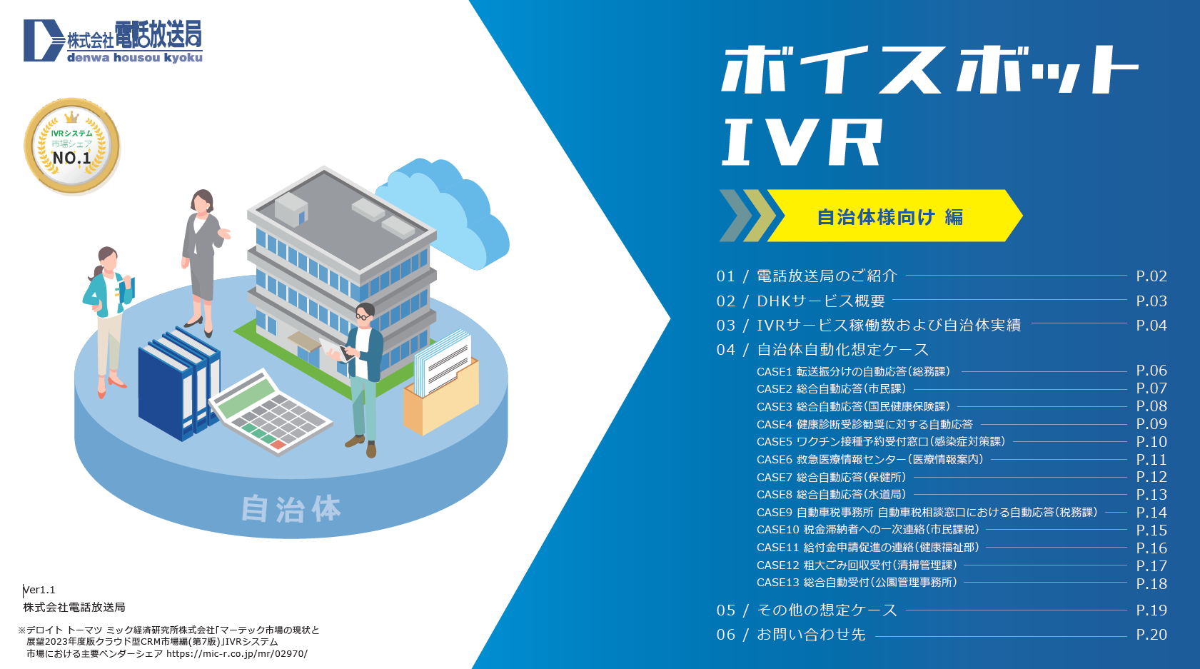 自治体窓口・コールセンターDX 自動音声応答(IVR)サービス事例集